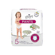 HAPPY Pants Junior autiņbiksītes 5 izmērs 11-18kg 22gab.