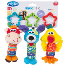 PLAYGRO Piekaramā rotaļlieta ar pīkstuli Tinkle Trio 0m+ 0181059