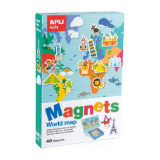 APLI kids Magnetic game World map, 16494