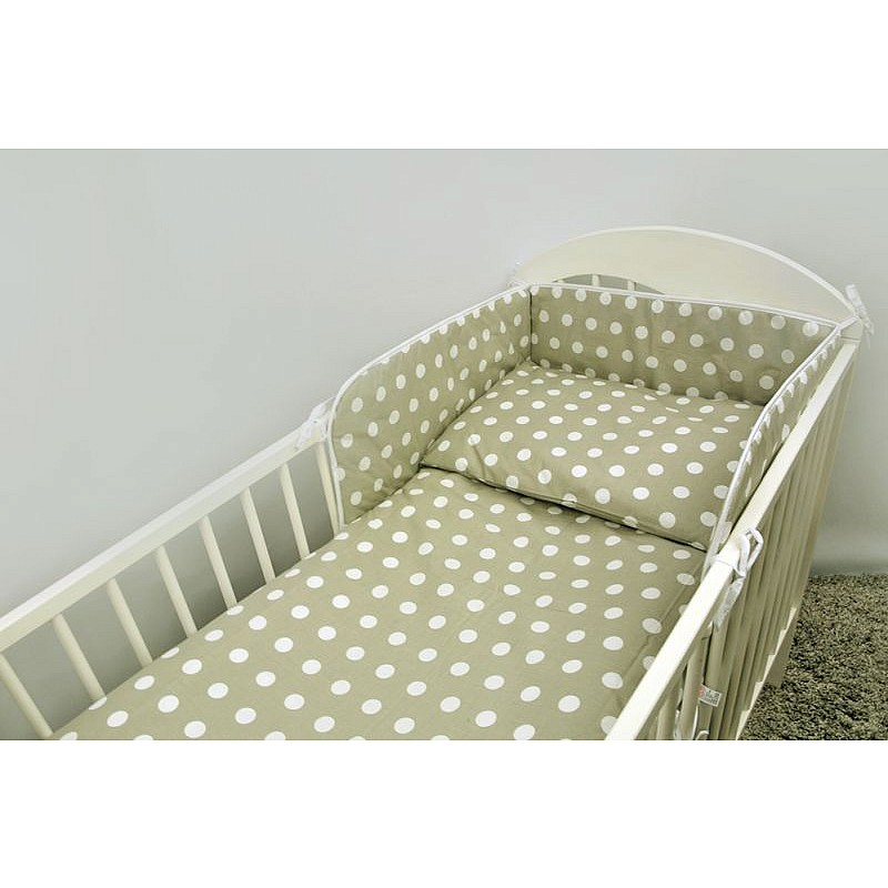 ANKRAS DOTS gultas veļas komplekts no 5 daļām 120x90cm - 180cm - beige - EE