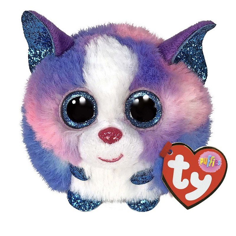 TY PUFFIES Mīkstā rotaļlieta CLEO - multicolor husky puf 8cm, TY42521