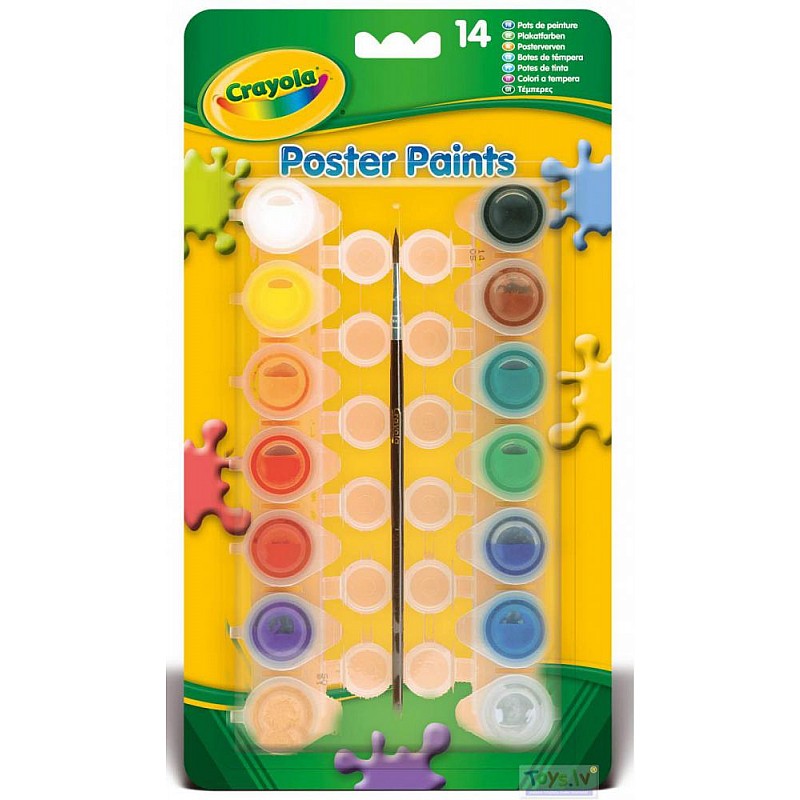 CRAYOLA 14 Plakātu krāsas 3978