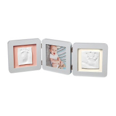 BABY ART Double Print Frame 2P ESSENTIALS komplekts mazuļa pēdiņu/rociņu nospieduma izveidošanai, pastel 3601095300