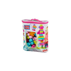 MEGA BLOKS BASIC BUILDING konstruktors BIG BUILDING BAG PINK 60gab. DCH54 IZPĀRDOŠANA