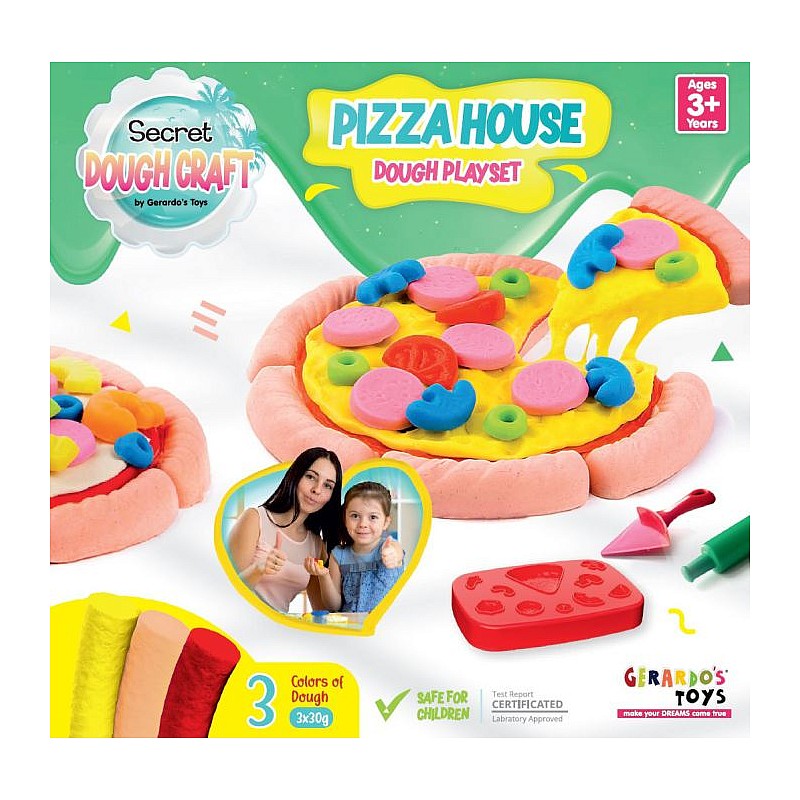 GERARDOS TOYS plastilīna komplekts PIZZA HOUSE 3g+ 56403