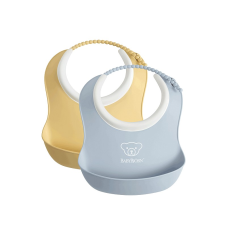 BABYBJORN SMALL BIB Lacīte 2gab. 4M+, Powder Yellow / Powder Blue  052041