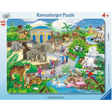 Ravensburger Plakanā puzle 45gb. Zoodārzs 4g+ R06661 IZPĀRDOŠANA