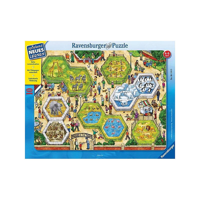 Ravensburger Plakanā puzle Zoodārzs 10gab., 06516 IZPĀRDOŠANA