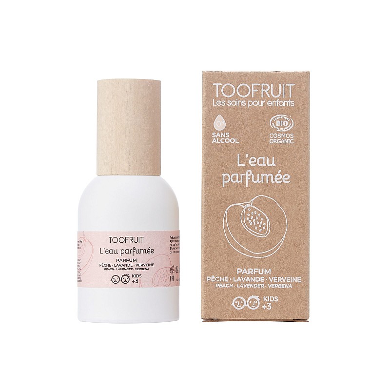 TOOFRUIT Smaržas bez alkohola un ēteriskajām eļļām bērniem ar PEACH-LAVENDER-CITRONZĀLES aromātu, 30 ml PF083