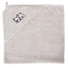 CEBABABY Dvielis ar kapuci 100x100cm TENCEL LINE Dog w-815-301-583