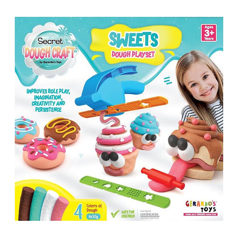 GERARDOS TOYS plastilīna komplekts SWEETS 3g+ 56456