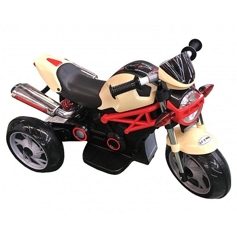 BABY MIX Bērnu elektro motocikls D8360 Road Racing 6V/4.5Ah, bēša