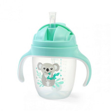 BABYONO mācību krūzīte ar salmiņu 240ml 6m+ 1464/03 mint ATLAIDE