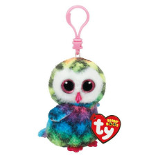 TY Beanie Boos Mīkstā rotaļlieta - piekariņš MULTICOLOR OWL OWEN 8cm, TY35025