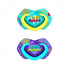 CANPOL BABIES NEON LOVE Simetriskas formas silikona māneklis 0-6m 2gb. 22/652 IZPĀRDOŠANA