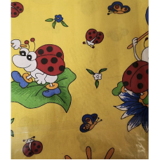 URGA Gultas veļas komplekts no 3 daļām 120x90cm, LADYBUG dzeltens, IZPĀRDOŠANA