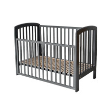 TROLL BASIC LUX HM bērnu gulta ar nolaižamu sānu 120x60cm, Seal grey COT-BS0183