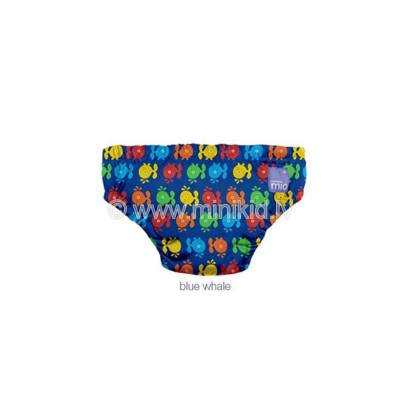 BAMBINO MIO Swim Nappies peldbikses BLUE WHALE, M  (7-9kg)