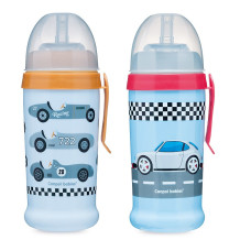 CANPOL BABIES Racing pudelīte ar salmiņu 350ml 12m+ 56/516