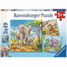 Ravensburger puzle 3X49 Wild Animals R 08003