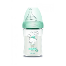 CANPOL BABIES antikoliku pudelīte PP Haberman 260ml, Bear, 1/098_blu