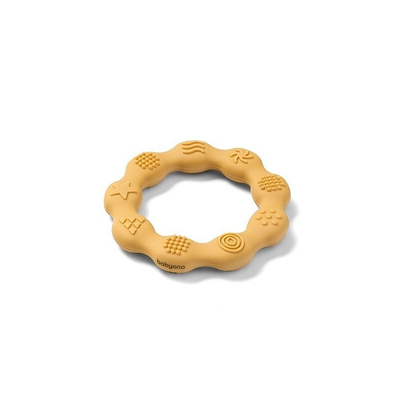 BABYONO silikona zobgrauzis RING yellow 825/01