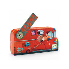 DJECO Silhouette puzzles - The fire truck - 16 pcs DJ07269