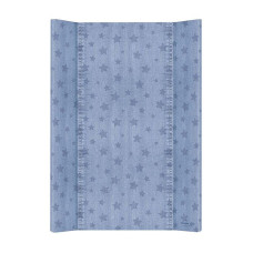 CEBABABY pārtinamā virsma ar mīkstu pamatni uz kumodi 50x70cm Denim Style Stars blue