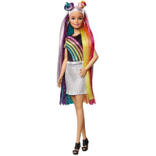 BARBIE Rainbow Sparkle Hair lelle FXN96