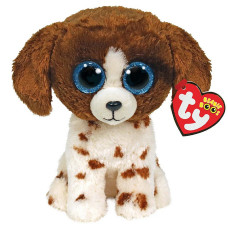 TY Beanie Boos Mīkstā rotaļlieta MUDDLES brown/white dog TY36249 IZPĀRDOŠANA