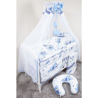 ANKRAS DREAMER gultas veļas komplekts no 5 daļām 135x100cm - 180cm - zils