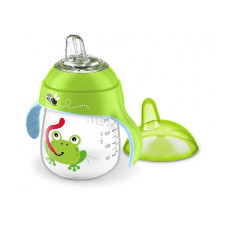 PHILIPS AVENT SIP NO DRIP mācību krūzīte ar mīkstu silikona snīpi 260ml 12M+, SCF747/04