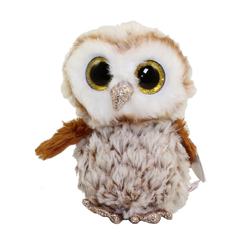 TY Beanie Boos Mīkstā rotaļlieta PERCY barn owl, TY36326 IZPĀRDOŠANA