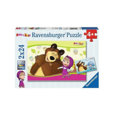 Ravensburger Puzzle 2x24 Maša un lācis R09046