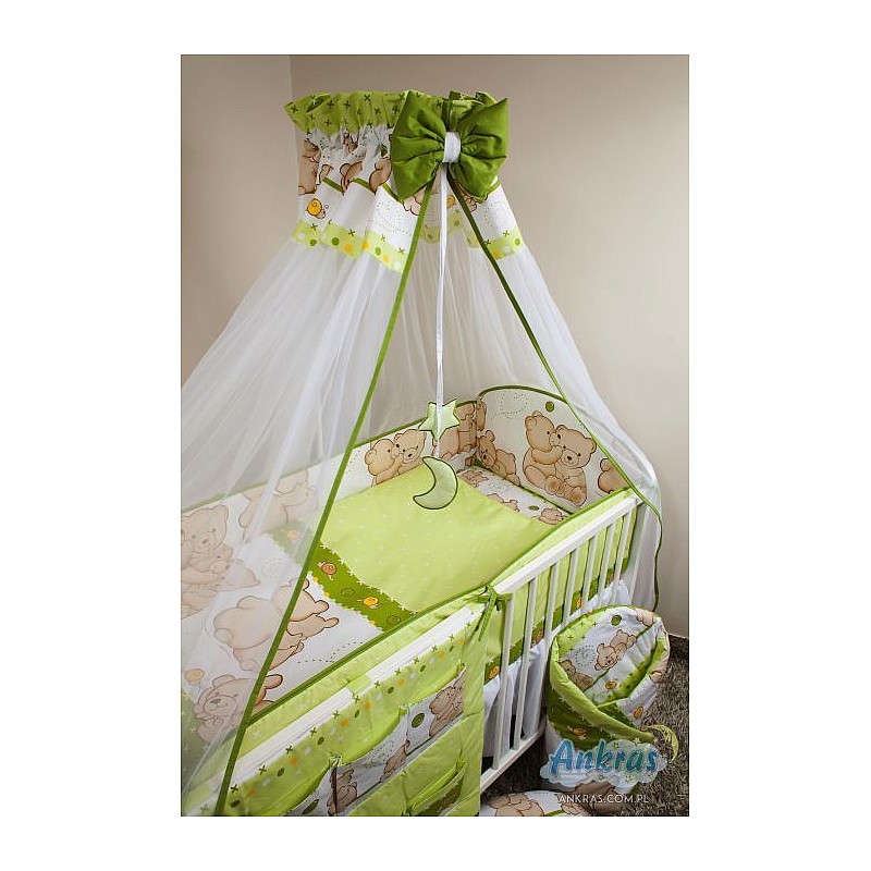 ANKRAS Friends Gultas veļas komplekts no 2 daļām 120x90cm - green IZPĀRDOŠANA