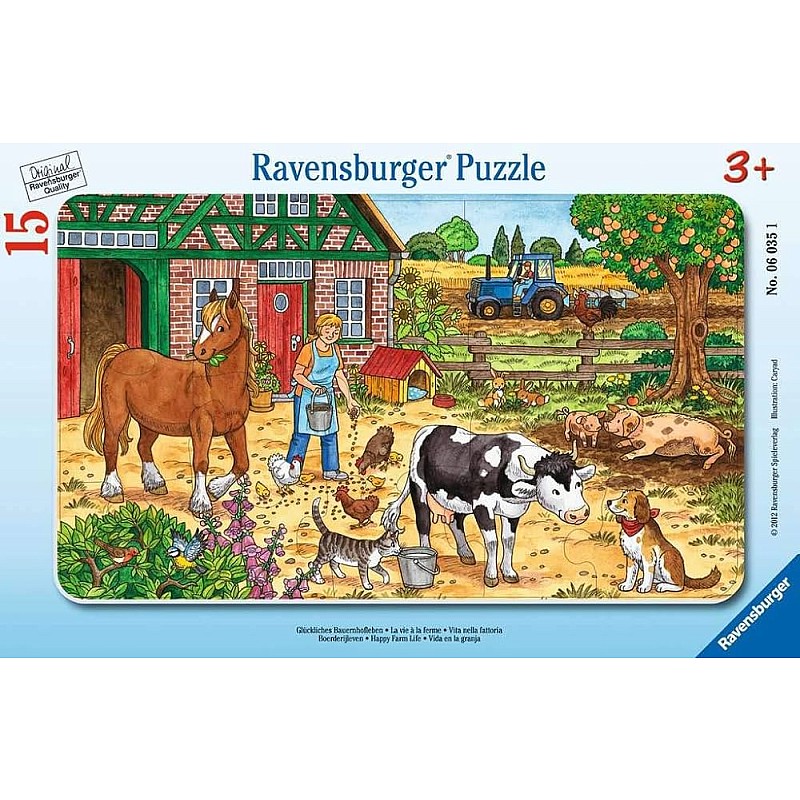 Ravensburger Plakanā puzle Happy Farm Life 15gb. 3+ R 06035