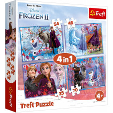 TREFL FROZEN Pužļu komplekts 4in1 "Ledus Sirds 2"