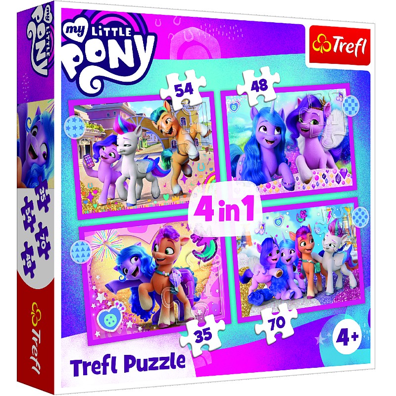 TREFL MY LITTLE PONY Puslede komplekt, 4 tk, Mu väike pony