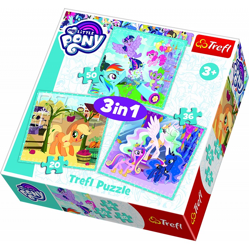 TREFL Pužļu komplekts "3 in 1" My LittlePony