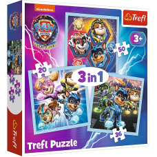 TREFL PAW PATROL Pužļu komplekts 3in1 34869T