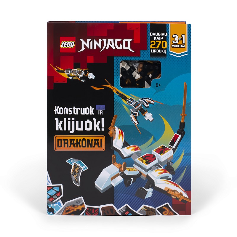 LEGO NINJAGO uzlīmju grāmata: Ninjago pūķi (Lietuviešu val.)