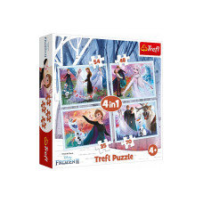 TREFL FROZEN Pužļu komplekts 4in1 Ledus Sirds 2 izpārdošana