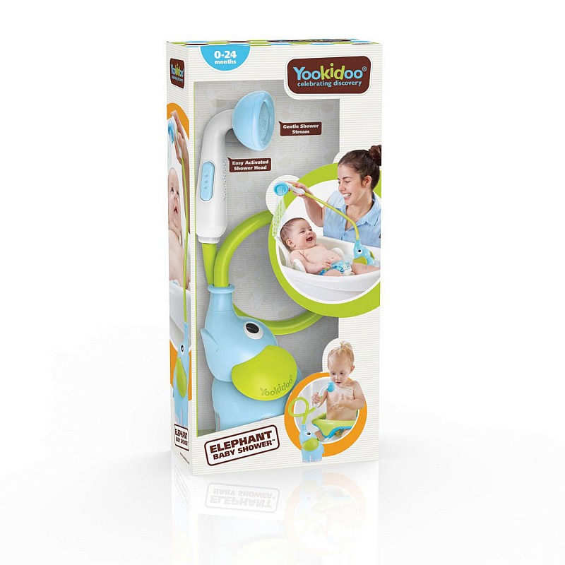 YOOKIDOO Ziloņa mazuļa duša - zila