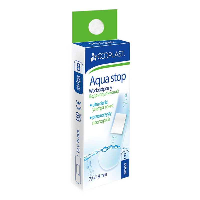 Ecoplast Plāksteri Aqua stop mini 7.2 cm x 1.9 cm N8