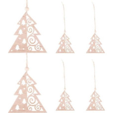 Springos CA0662 KOKA ORNAMENTS 6 GAB (ZIEMASSVĒTKU EGLĪTE)