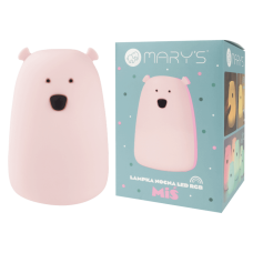 Mary's Lampa LED BIG BEAR Pink RGB+WW +RC 5V DC 1A