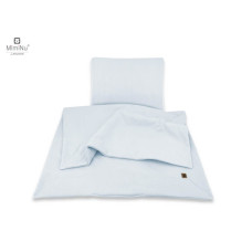 Miminu Kieczmerski – gultas veļas komplekts C-2, 100 × 135 + 40 × 60 cm, MIMINU SOFT kolekcija, gaiši zilā krāsā