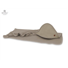 Miminu Kieczmerski – vannas dvielis ar kapuci 100 × 100 cm + mazgāšanās lupatiņa, MIMINU SOFT kolekcija, mokas krāsā