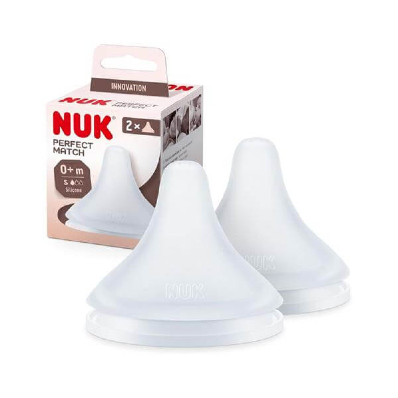 NUK 10709032 NUK Perfect Match knupis S izmēra  silikona 3+ mēneši, 2 gab