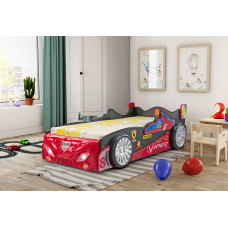 PLASTIKO gulta ar matraci 200x90cm Vaper sarkans